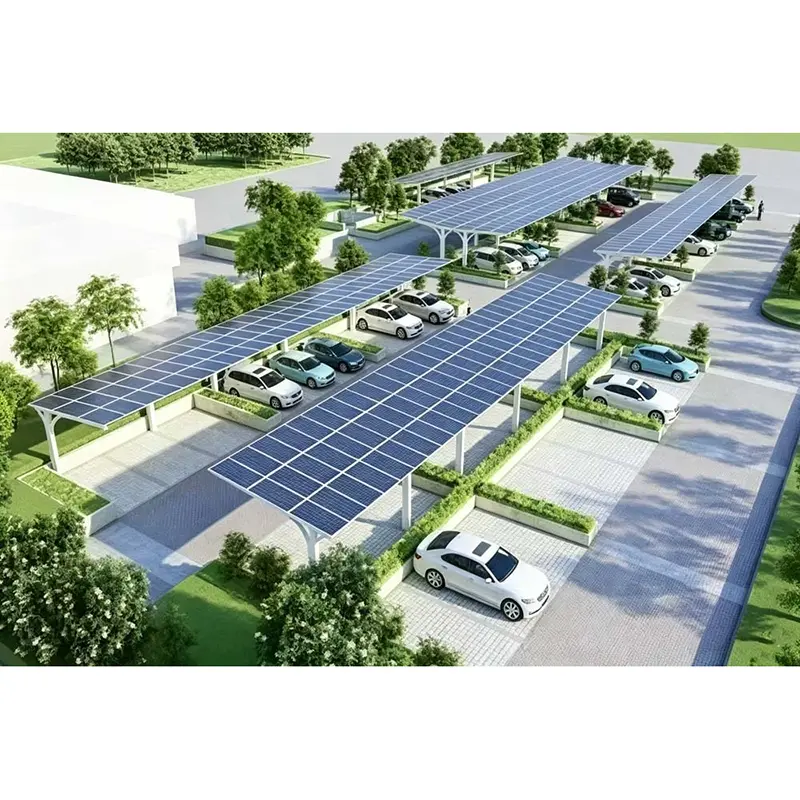Квадратни цевки соларни Carport систем